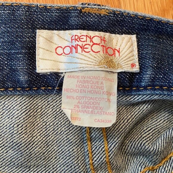 French Connection Womens Ladies Jeans Mid Rise Medium Wash Sparkle on Pocket 4/6 - Picture 5 of 5